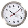RELOJ DE PARED Ø 30 CM. CON HIGROMETRO Y TERMOMETRO. FRONTAL EN ACERO