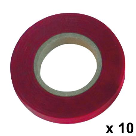CINTA PARA ATADORA 11 X 0,15 MM. X 26 METROS ROJO (PACK 10 ROLLOS)