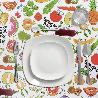 MANTEL HULE RECTANGULAR FRUTAS FANTASIA IMPERMEABLE ANTIMANCHAS PVC 140X250 CM.  RECORTABLE USO INTERIOR Y EXTERIOR