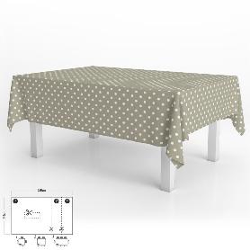 MANTEL HULE RECTANGULAR TOPOS BEIGE IMPERMEABLE ANTIMANCHAS PVC 140X250 CM.  RECORTABLE USO INTERIOR Y EXTERIOR