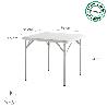 MESA PLEGABLE CUADRADA HDPE MULTIFUNCIONAL, PORTATIL, RESISTENTE,MULTIUSOS 86X86X74 CM. COLOR BLANCO