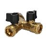ADAPTADOR MANGUERA LATON 2 TOMAS MACHO 3/4, DUPLICADOR GRIFO, ADAPTADOR 2 VIAS, ENTRADA 3/4 HEMBRA