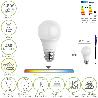 BOMBILLA LED ESTANDAR ROSCA E27. 4.9 WATT. EQUIVALE A 40 WATT. 480 LUMENES. LUZ BLANCA (4000º K.)