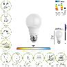 BOMBILLA LED ESTANDAR ROSCA E27. 8 WATT. EQUIVALE A 65 WATT. 806 LUMENES. LUZ NEUTRA (4000º K.)