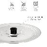 TAPADERA MULTIUSOS ACERO INOXIDABLE Ø 21 CM. USO TAPA ANTI SALPICADURAS Y ESCURRIDOR. TAPADERA ADPATABLE DIFERENTES