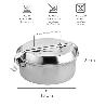 FIAMBRERA METALICA DE ACERO INOXIDABLE CON 2 PLATOS Ø 18 CM. LUNCH BOX, FIAMBRERA METALICA, PORTA ALIMENTOS METALIC