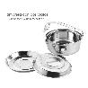 FIAMBRERA METALICA DE ACERO INOXIDABLE CON 2 PLATOS Ø 18 CM. LUNCH BOX, FIAMBRERA METALICA, PORTA ALIMENTOS METALIC
