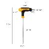 LLAVE ALLEN CON BOLA MANGO BIMATERIAL SOFT TOUCH FORMA T 5,0 MM. ACERO CROMO VANADIO, DESTORNILLADOR ALLEN, LLAVE H