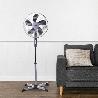 VENTILADOR PIE Ø 40 X 135 CM. 45 W. OSCILACIÓN AUTOMATICA, ALTURA REGULABLE, CABEZAL INCLINABLE, BASE ESTABLE 60X60