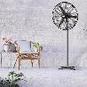 VENTILADOR PIE Ø 70 X195 CM. NEGRO 190 W. OSCILACIÓN AUTOMATICA, ALTURA REGULABLE, CABEZAL INCLINABLE, BASE ESTABLE