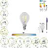 BOMBILLA LED FILAMENTO ESFERA ROSCA E14. 4,5 WATT. EQUIVALE A 35 WATT. 470 LUMENES. LUZ NEUTRA 4000º K.