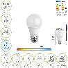 BOMBILLA LED ESTANDAR ROSCA E27. 4.9 WATT. EQUIVALE A 40 WATT. 480 LUMENES. LUZ FRIA (6500º K.)