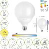 BOMBILLA LED GLOBO E27. 20 WATT. EQUIVALE A 150 WATT. 2452 LUMENES. LUZ CALIDA 2700º K.