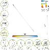 TUBO LED T8 120 CM.17,5 WATT. EQUIVALE A 130 WATT. 1800 LUMENES. LUZ NEUTRA 4000º K.