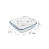 FUENTE HORNO CRISTAL BOROSILICATO CUADRADA 1,1LITROS. 18X18 CM. IDEAL MECLAS, ENSALADAS, POSTRES, COCINA, RESPOSTER