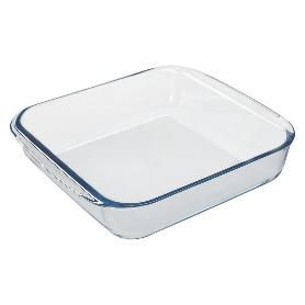 FUENTE HORNO CRISTAL BOROSILICATO CUADRADA 1,8 L. 20,7X20,7 CM. IDEAL MECLAS, ENSALADAS, POSTRES, COCINA, RESPOSTER