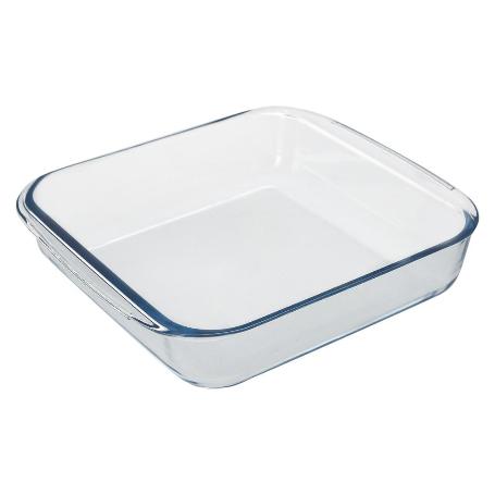 FUENTE HORNO CRISTAL BOROSILICATO CUADRADA 1,8 L. 20,7X20,7 CM. IDEAL MECLAS, ENSALADAS, POSTRES, COCINA, RESPOSTER
