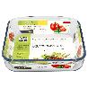 FUENTE HORNO CRISTAL BOROSILICATO CUADRADA 1,8 L. 20,7X20,7 CM. IDEAL MECLAS, ENSALADAS, POSTRES, COCINA, RESPOSTER