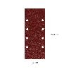 LIJA RECAMBIO CON VELCRO 93X228 MM. CON AGUJEROS GRANO  180 (10 PIEZAS)