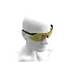 GAFAS PROTECCION EN166 PATILLAS AJUSTABLES LENTES AMBAR, PUENTE ENGOMADO, HOMOLOGADAS EN166