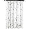 CORTINA DUCHA TELA HOJAS 180 X 200 CM. CORTINA BAÑO, CORTINA TELA IMPERMEABLE CON ANILLAS