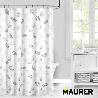 CORTINA DUCHA TELA HOJAS 180 X 200 CM. CORTINA BAÑO, CORTINA TELA IMPERMEABLE CON ANILLAS