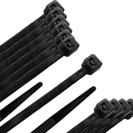 BRIDA NYLON 100%. COLOR NEGRO 4,5 X 360 MM. BOLSA 100 UNIDADES. ABRAZADERA PLASTICO, ORGANIZADOR CABLES, ALTA RESIS