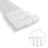 BRIDA NYLON 100%. COLOR BLANCO / NATURAL 4,5 X 280 MM. 100 PIEZAS. ABRAZADERA PLASTICO, ORGANIZADOR CABLES, ALTA RE