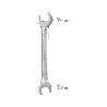 LLAVE FIJA PLUS ACERO CROMO VANADIO 21X23 DIN 3110. LLAVES FIJAS DOBLES