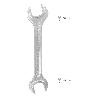 LLAVE FIJA PLUS ACERO CROMO VANADIO 46X50 DIN 3110. LLAVES FIJAS DOBLES