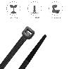 BRIDA NYLON 100%. COLOR NEGRO 7,5 X 450 MM. BOLSA 100 UNIDADES. ABRAZADERA PLASTICO, ORGANIZADOR CABLES, ALTA RESIS