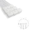 BRIDA NYLON 100%. COLOR BLANCO / NATURAL 2,5 X 160 MM. 100 PIEZAS. ABRAZADERA PLASTICO, ORGANIZADOR CABLES, ALTA RE