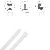BRIDA NYLON 100%. COLOR BLANCO / NATURAL 2,5 X 160 MM. 100 PIEZAS. ABRAZADERA PLASTICO, ORGANIZADOR CABLES, ALTA RE