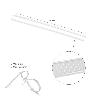 BRIDA NYLON 100%. COLOR BLANCO / NATURAL 2,5 X 200 MM. 100 PIEZAS. ABRAZADERA PLASTICO, ORGANIZADOR CABLES, ALTA RE