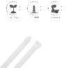 BRIDA NYLON 100%. COLOR BLANCO / NATURAL 3,6 X 370 MM. 100 PIEZAS. ABRAZADERA PLASTICO, ORGANIZADOR CABLES, ALTA RE