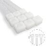 BRIDA NYLON 100%. COLOR BLANCO / NATURAL 7,5 X 450 MM. 100 PIEZAS. ABRAZADERA PLASTICO, ORGANIZADOR CABLES, ALTA RE