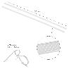 BRIDA NYLON 100%. COLOR BLANCO / NATURAL 7,8 X 540 MM. 100 PIEZAS. ABRAZADERA PLASTICO, ORGANIZADOR CABLES, ALTA RE