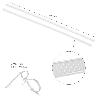 BRIDA NYLON 100%. COLOR BLANCO / NATURAL 9,0 X 780 MM. 100 PIEZAS. ABRAZADERA PLASTICO, ORGANIZADOR CABLES, ALTA RE