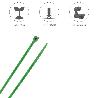 BRIDA NYLON 100%. COLOR VERDE 4,6 X 200 MM. BOLSA 100 UNIDADES. ABRAZADERA PLASTICO, ORGANIZADOR CABLES, ALTA RESIS