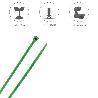 BRIDA NYLON 100%. COLOR VERDE 4,6 X 300 MM. BOLSA 100 UNIDADES. ABRAZADERA PLASTICO, ORGANIZADOR CABLES, ALTA RESIS