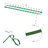 BRIDA NYLON 100%. COLOR VERDE 4,6 X 390 MM. BOLSA 100 UNIDADES. ABRABRIDAS NYLON 100% VERDE 4,6X390 MM. (BOLSA 100 