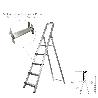 ESCALERA DOMÉSTICA ALUMINIO 5 PELDAÑOS 12 CM GROSOR.