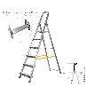 ESCALERA DOMÉSTICA ALUMINIO 6 PELDAÑOS 12 CM GROSOR.