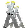 ESCALERA ALUMINIO 2 TRAMOS 12+12 PELDAÑOS. PLEGABLE, ANTIDESLIZANTE, RESISTENTE