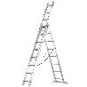 ESCALERA ALUMINIO 3 TRAMOS 9+9+9 PELDAÑOS.PLEGABLE, TELESCÓPICA, ANTIDESLIZANTE, RESISTENTE.