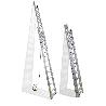 ESCALERA ALUMINIO 2 TRAMOS MECANICA 14 PELDAÑOS. PLEGABLE, TELESCÓPICA, ANTIDESLIZANTE, RESISTENTE