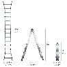 ESCALERA TELESCÓPICA ALUMINIO  3+3 PELDAÑOS PERFIL 67 MM.