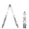 ESCALERA TELESCÓPICA ALUMINIO  3+3 PELDAÑOS PERFIL 67 MM.
