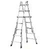 ESCALERA TELESCÓPICA ALUMINIO  4+4 PELDAÑOS PERFIL 67 MM.