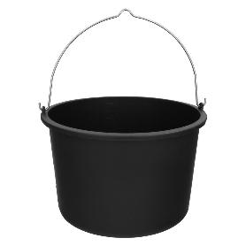 CUBO OBRA ITALIANO CAPACIDAD 10 LITROS, CON MARCAS MEDIDORAS, ASA ACERO GALVANIZADO, RESISTENTE Y LIGERO.